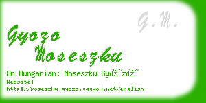 gyozo moseszku business card